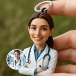 Fotoğrafınızdan özel 3D portre anahtarlık | kişiselleştirilmiş Mühendis ve mimar figürü | benzer görünümlü Bebek - Görsel 2