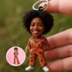 Özel 3D fotoğraflı anahtarlık: Latin Amerika tarzı mini figür hediye - Görsel 2