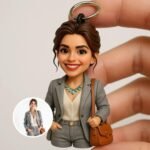 Kişiye özel 3D mini Ben anahtarlık: kişiselleştirilmiş fotoğraf figürü (8CM) - Görsel 2