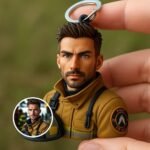 Özel 3D portre anahtarlık | kişiselleştirilmiş fotoğraf minyatür | - Görsel 3