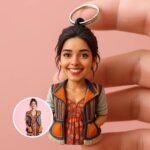 Kişiye özel 3D baskılı mini Ben anahtarlık: kişiselleştirilmiş fotoğraf figürü - 8CM - Görsel 2