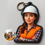 Fotoğraftan Kişiye Özel 3D Çizgi Film Anahtarlık - Çocuklar için doğum günü hediyesi - mini figür hatıra - Görsel 3