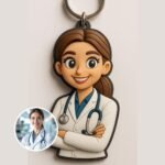 Kişiselleştirilmiş 3D Doktor anahtarlık: özel karikatür figürü hediyelik