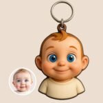 Fotoğraftan Özel 3D Bebek ve Çocuk Anahtarlığı - Kişiye Özel Doğum Günü Hediyesi - Çizgi Film Tarzı Çocuk Anahtarlık - Görsel 2