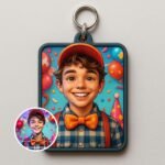 Fotoğraftan Özel 3D Bebek ve Çocuk Anahtarlığı - Kişiye Özel Doğum Günü Hediyesi - Çizgi Film Tarzı Çocuk Anahtarlık