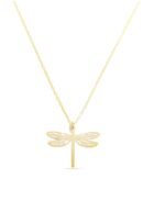 Yusufçuk Kolye – Altın Kaplama Gümüş Kolye, Minimalist Doğa Takısı, Kadınlar İçin Dönüşüm Sembolü Hediye