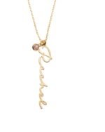 Doğum Taşlı Kişiye Özel İsim Kolyesi – Altın Kaplama 925 Ayar Gümüş Takı, Font ve Değerli Taş Seçenekli, Kadınlar için Hediye