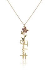 Altın kaplama ağaç kolye ucu - doğadan ilham alan minimalist takı