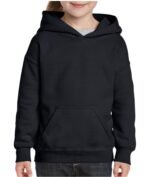 Kişiselleştirilebilir çocuk kapüşonlusu Gildan 18500B özel gençlik sweatshirt siyah beyaz kırmızı lacivert