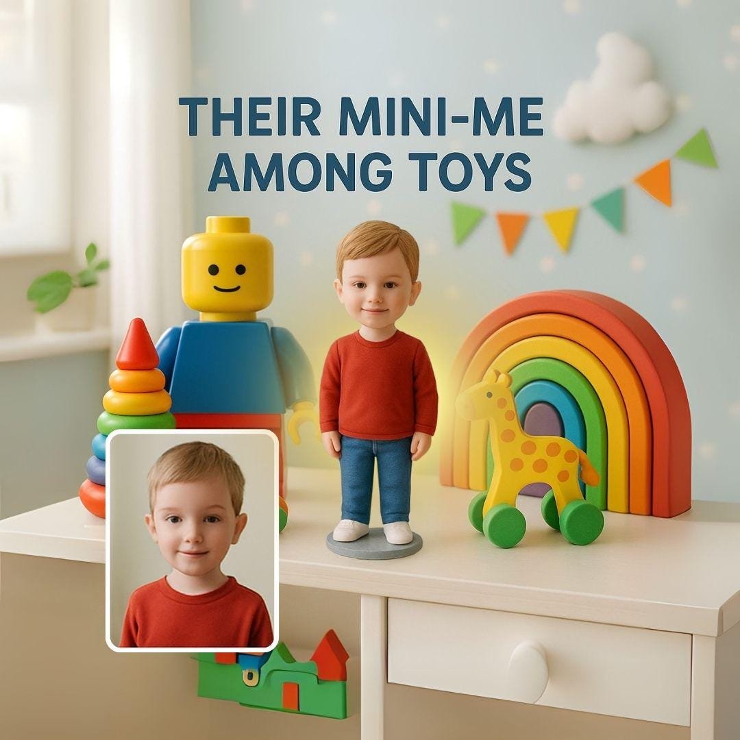 il_fullxfull.7233932619_3mu4.jpg Fotoğrafınızdan özel 3D çocuk figürü | kişiselleştirilmiş mini heykel | el boyaması hatıra hediye - Görsel 1