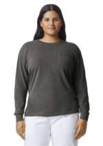 Comfort Colors Uzun Kollu Cepli Tişört Özel Nakışlı veya Baskılı Unisex Tişört - Görsel 2