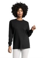 Comfort Colors Uzun Kollu Cepli Tişört Özel Nakışlı veya Baskılı Unisex Tişört - Görsel 5