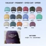 Kişiye Özel İşlemeli Baba Şapkası – Valucap Pigment Boyalı Şapka SP500, Ayarlanabilir Vintage Beyzbol Şapkası, Ona Özel Hediye - Görsel 2